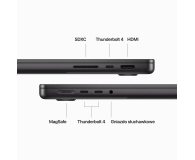 Apple MacBook Pro M3 Pro/18GB/512/Mac OS Gwiezdna Czerń 14R GPU - 1192967 - zdjęcie 6